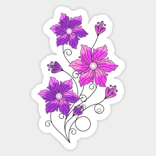 Pink Petunias Sticker